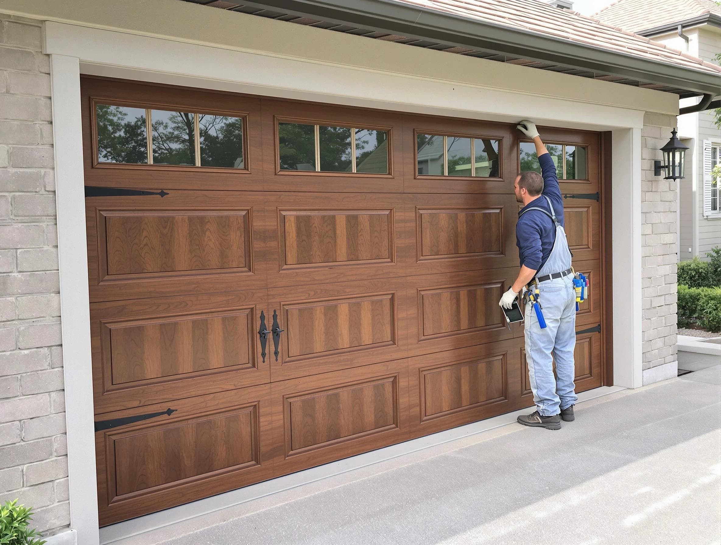 Custom garage door showcase by Highland Lakes Garage Door Repair in Highland Lakes
