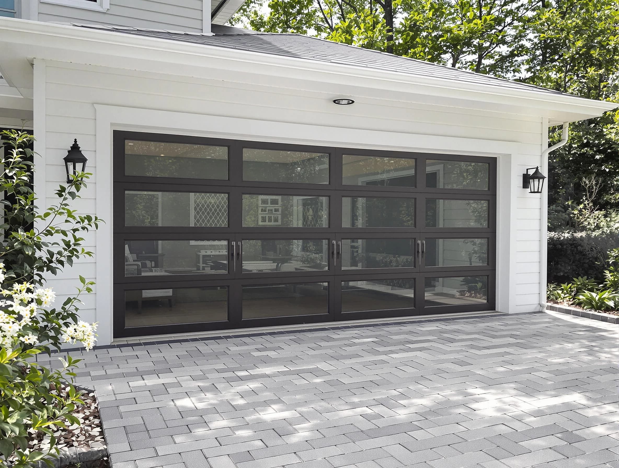 Highland Lakes Garage Door Repair design specialist presenting custom garage door options to Highland Lakes homeowner