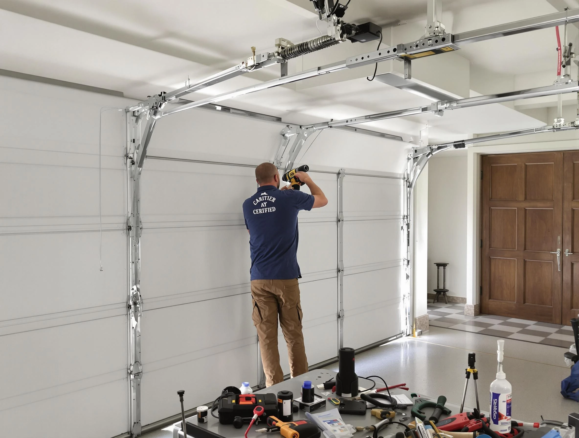 Highland Lakes Garage Door Repair certified technician performing precision garage door repair in Highland Lakes