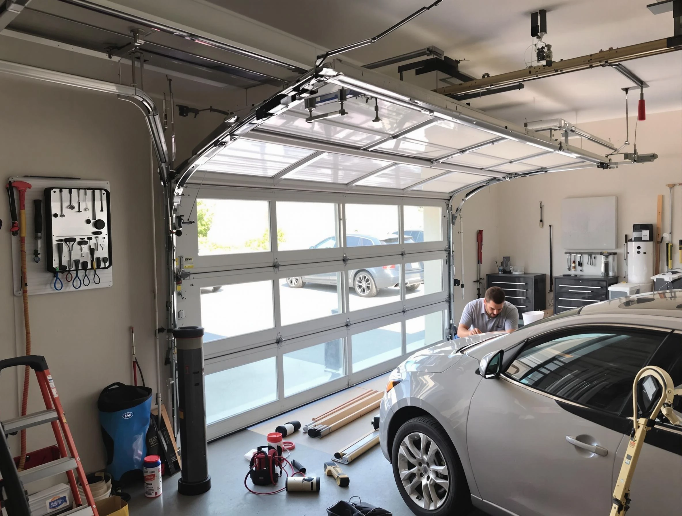 Garage door noise reduction service by Highland Lakes Garage Door Repair in Highland Lakes