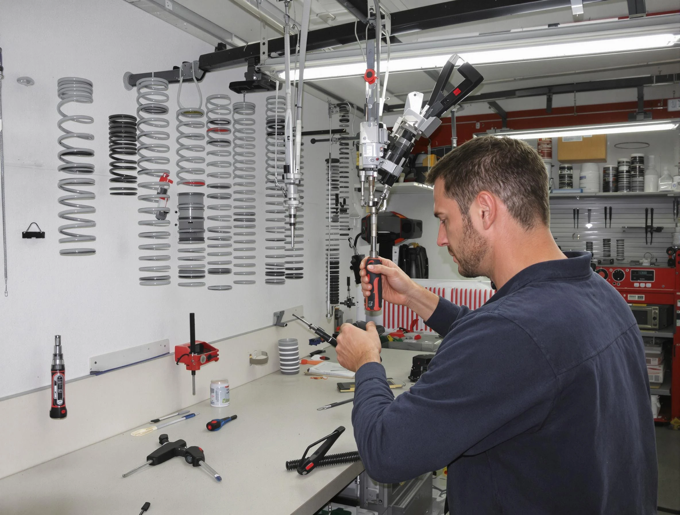 Highland Lakes Garage Door Repair safety certified technician performing precision spring replacement in Highland Lakes